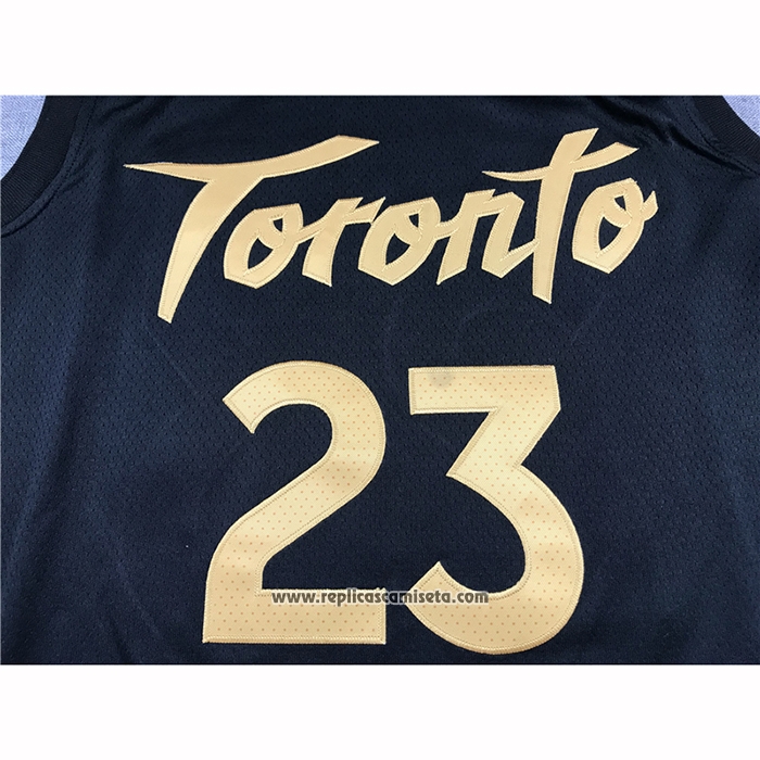 Camiseta Toronto Raptors Fred Vanvleet #23 Ciudad 2019-20 Negro